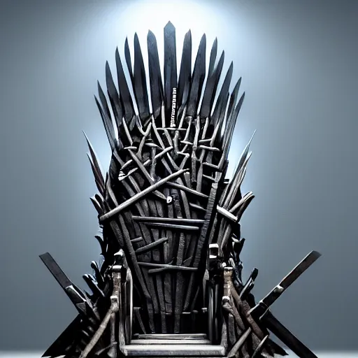 Prompt: a photorealistic render of a contemporary pc gaming chair that looks like the iron throne, led lights, glowing desktop pc, 8 k, artstation, volumetric lighting, smooth, highly detailed, octane render, by andres rocha and albert bierstadt and greg rutkowski