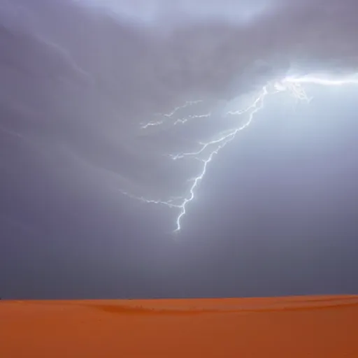 Image similar to thunderstorm in the sahara desert