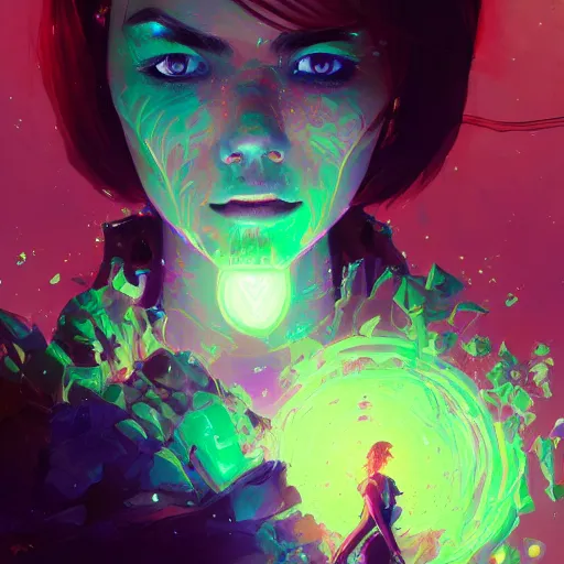 Image similar to skill magic deepdream guard girl from the back radiating a glowing aura stuff loot legends video game artstation lois van baarle, ilya kuvshinov by ismail inceoglu dragan bibin hans thoma, perfect face, fine details, realistic shaded, fine - face, pretty face