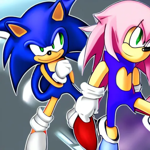 Image similar to A high-quality visual novel of Rose from Sonic