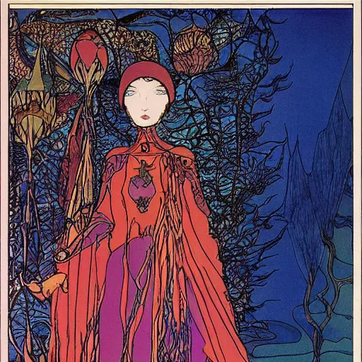 Image similar to nausicaa of the valley of the wind by Harry Clarke