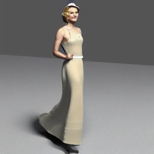 Image similar to 3 d render of grace kelly, full body photo