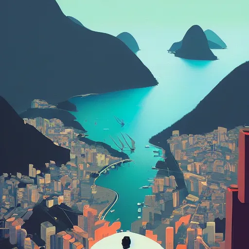 Image similar to rio de janeiro painted by atey ghailan, cinematic, masterpiece