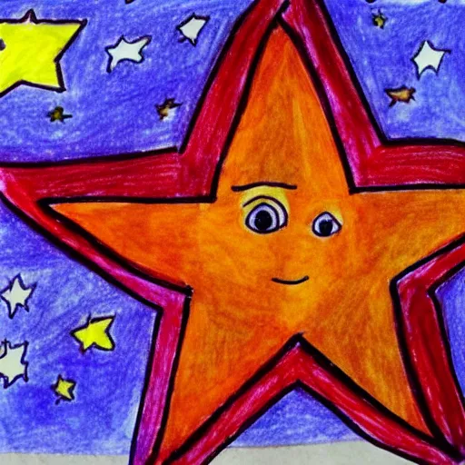 Image similar to child's drawing of a star