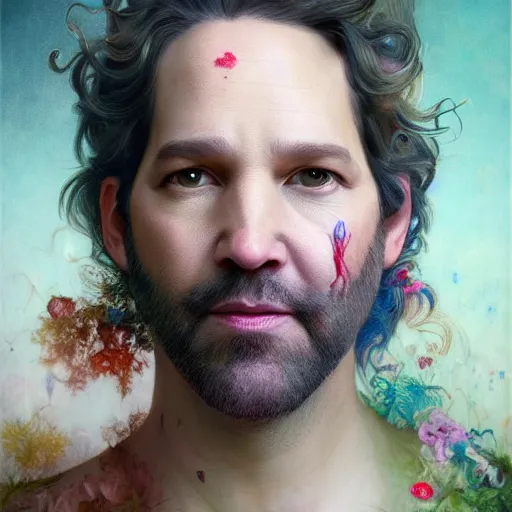 Prompt: ultrarealistic Portrait of ethereal Paul Rudd as Satyr, calm, 4k digital masterpiece by Jana Brike and Anna Dittman and Alberto Seveso Ruan Jia, rossdraws and alphonse mucha and loish and WLOP, fantasycore, Hyperdetailed, realistic digital painting, soft lighting, featured on Artstation