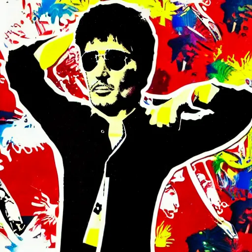 Image similar to tony montana, pop art