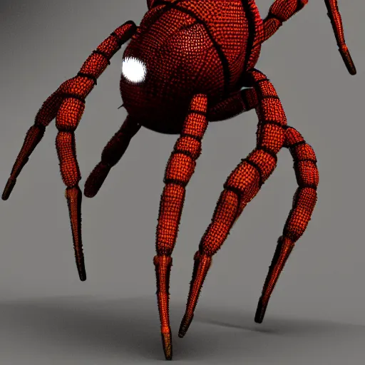 Image similar to spider catterpillar robot, 3 d octane render