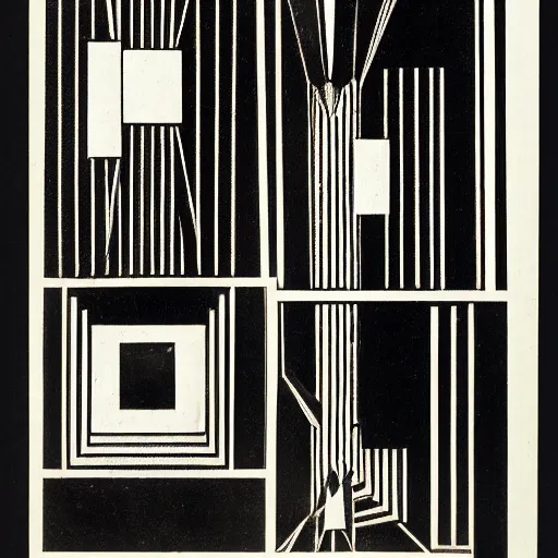 Image similar to a card game, white background, black and white, woodcut, beardsley, aubrey, crepax, guido, moholy - nagy, laszlo, bauhaus, walter gropius, josef albers, oskar schlemmer