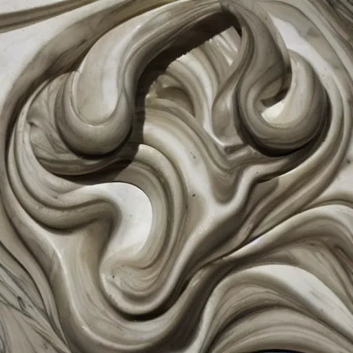 Image similar to anger and frustration sculpted into marble, abstract