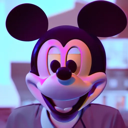 Image similar to netflix workers necropsy mickey mouse head by beeple, 8 k resolution, ultra realistic