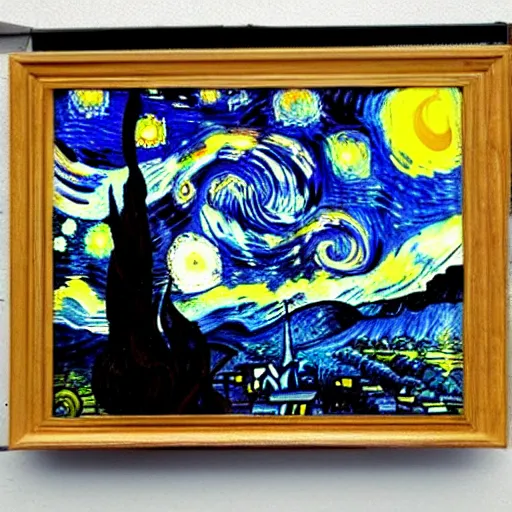 Prompt: MTV music television Logo painted by Van Gogh.