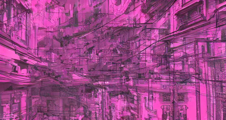 Image similar to wallpaper, chile, high detail, pink, cyberpunk, beautiful