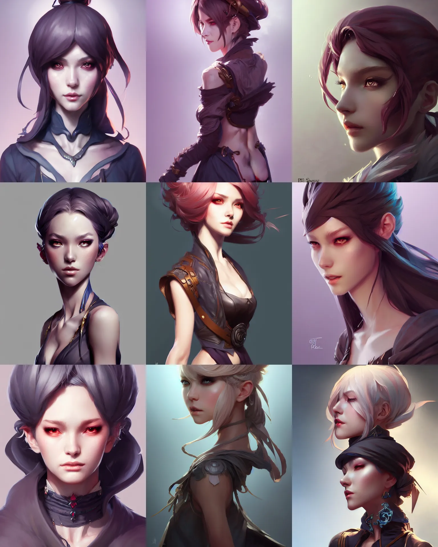 Prompt: character concept art of a random stylish female fantasy character | | distinct - fine, key visual, realistic shaded perfect face, fine details by stanley artgerm lau, wlop, rossdraws, james jean, andrei riabovitchev, marc simonetti, sakimichan, and jakub rebelka, trending on artstation