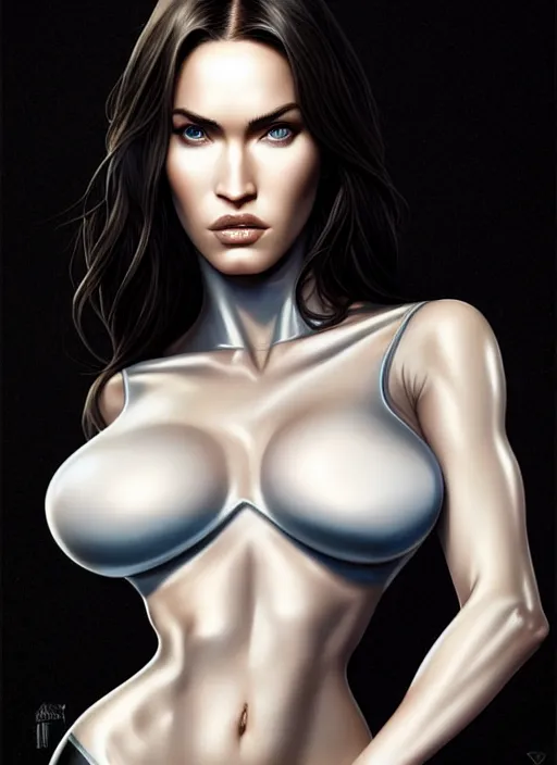 Image similar to symmetry!! gantz portrait of megan fox as emma frost, intricate, highly detailed, dynamic lighting, digital art, digital painting, artstation, terence nielsen, sharp focus, illustration, art by artgerm and greg rutkowski and moebius, 8 k