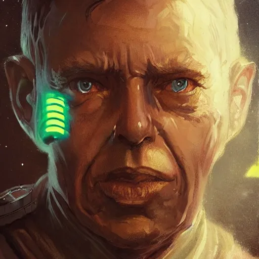 Image similar to portrait of a man by greg rutkowski, old admiral jagged fel, star wars expanded universe, he is about 6 0 years old, wearing uniform of the galactic alliance navy, highly detailed portrait, digital painting, artstation, concept art, smooth, sharp foccus ilustration, artstation hq