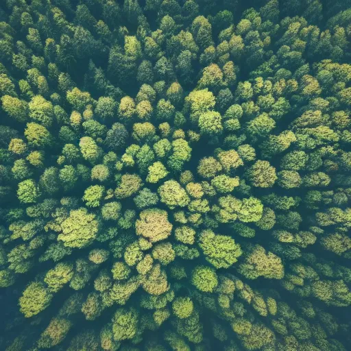 Prompt: Looking down at the forest floor, covered in fallen leaves, A green gold forest in Japan, dark, midnight, ghostly white trees