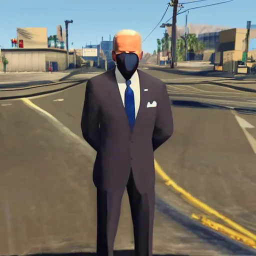 Prompt: Joe Biden in GTA V