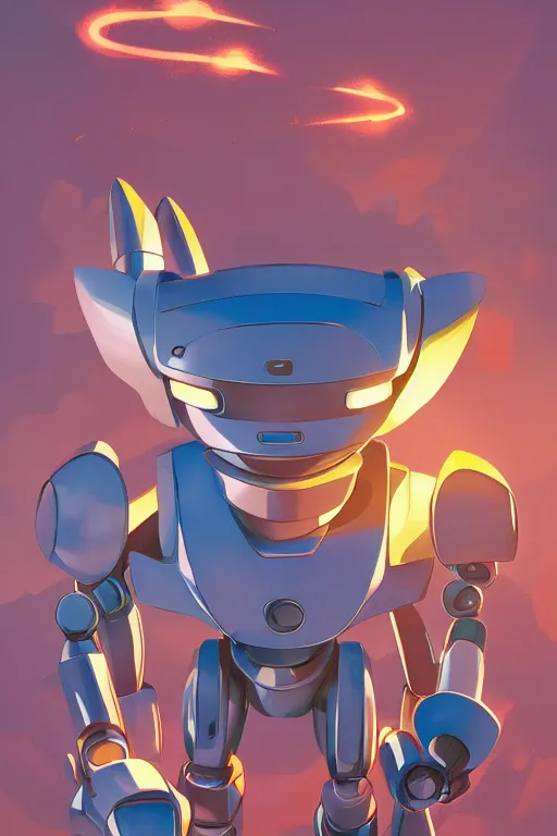 Image similar to metabots medabots medarotto medarot robot minimalist comics, behance hd by jesper ejsing, by rhads, makoto shinkai and lois van baarle, ilya kuvshinov, rossdraws global illumination ray tracing hdr radiating a glowing aura