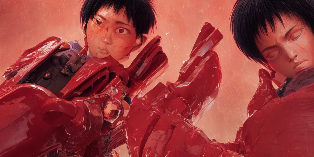 Prompt: kaneda from akira, hyper detailed, digital art, fantasy illustration, trending in artstation, cinematic lighting, studio quality, smooth render, unreal engine 5 rendered, octane rendered, rtx, art style by klimt and nixeu and ian sprigger and wlop and krenz cushart