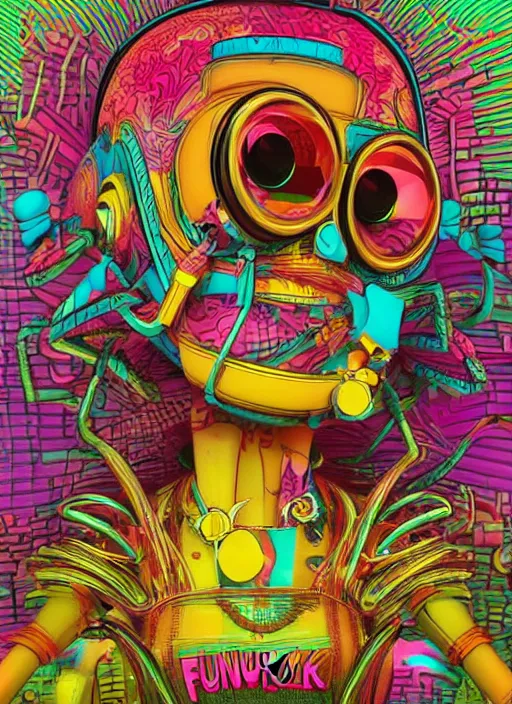 Image similar to funkpunk 3 d abstract artwork, psychedelic, intricate, digital art, artstation, detailed