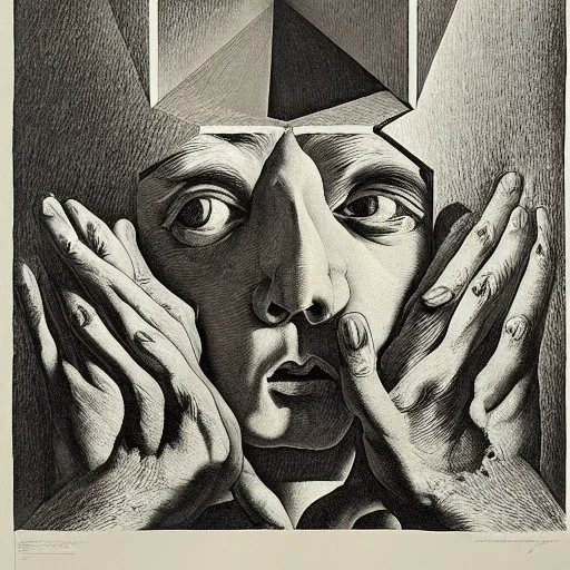 Image similar to lithography on paper secret conceptual figurative post - morden monumental dynamic portrait by goya and escher and hogarth, illusion surreal art, highly conceptual figurative art, intricate detailed illustration, controversial poster art, polish poster art, geometrical drawings, no blur