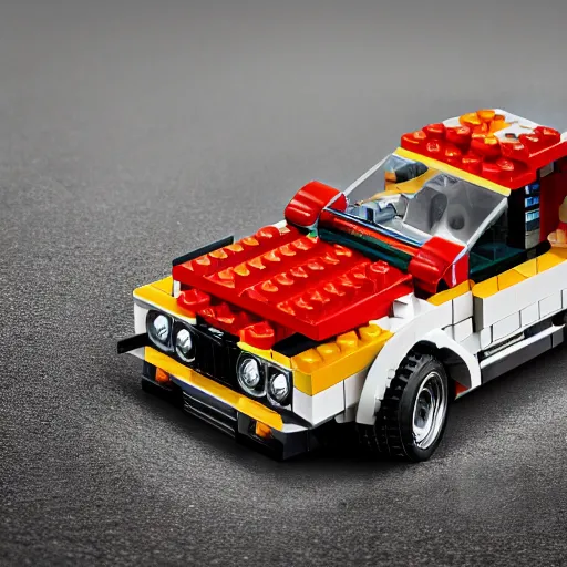 Image similar to close up of a lego set of a 1 9 7 9 bmw m 1, product photo, professional