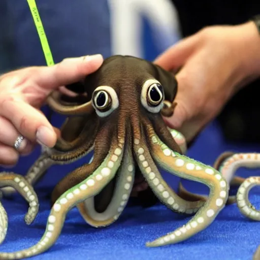 Image similar to octopus wins first place in a dog show