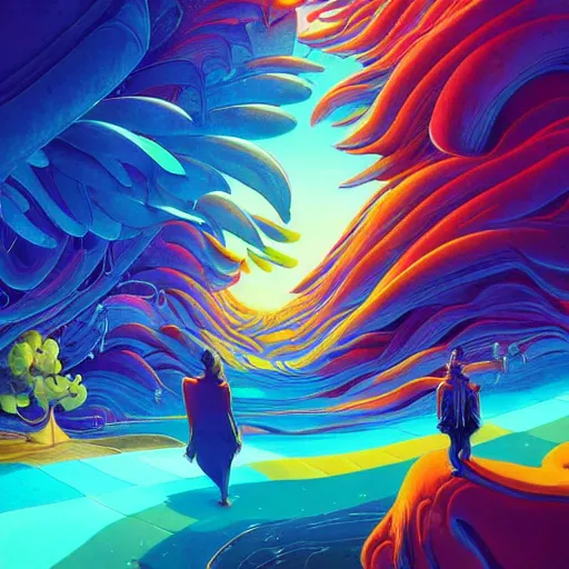 Prompt: weird cool beautiful 3 d, full spectrum of strong colours cyril rolando and victo ngai with colourful shadows, textures, award winning hdr, abstract cool beautiful serene sublime landscape by turner and michael whelan and matthias grunewald, colourful shadows, natural forms, beautiful clear sharp tiny details, artstation 8 k