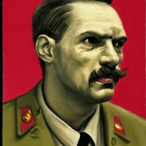Prompt: a soviet man portrait, frontal view, artistation render, 24mm film