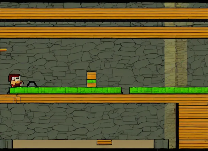 Image similar to gordon freeman as a sprite character in a 2 d platformer