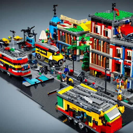 Prompt: A lego set, 4k digital art