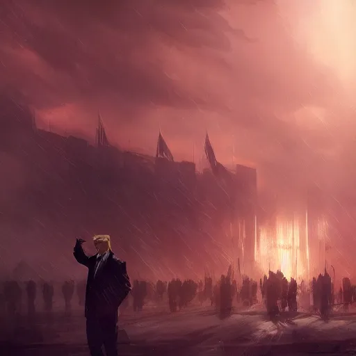 Image similar to donald trump, dramatic lighting, cinematic, establishing shot, extremly high detail, photorealistic, cinematic lighting, artstation, style by greg rutkowski