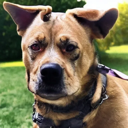 Image similar to photo of a dog that looks like bruce willis