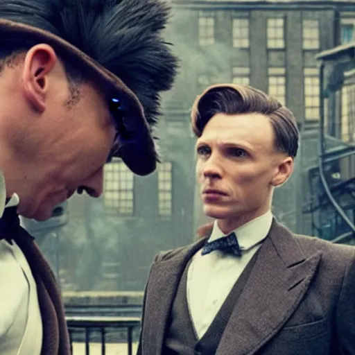 Image similar to Sonic the Hedgehog in the Peaky Blinders