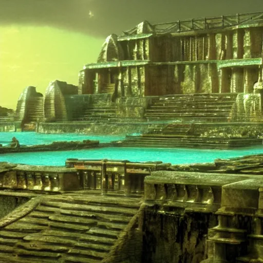 Image similar to the lost city of atlantis, octane render, john atkinson grimshaw