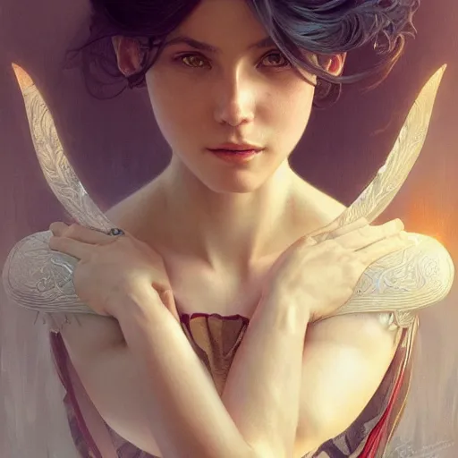 Image similar to ultra realistic illustration, samas aran, intricate, elegant, highly detailed, digital painting, artstation, concept art, smooth, sharp focus, illustration, art by artgerm and greg rutkowski and alphonse mucha