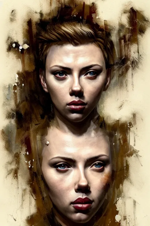 Prompt: scarlet johansson, legendary warrior, heroic fighter, dungeons & dragons, tattoos, decorative ornaments, battle armor, by carl spitzweg, ismail inceoglu, vdragan bibin, hans thoma, greg rutkowski, alexandros pyromallis, perfect face, detailed, sharply focused, centered, rule of thirds, realistic shading