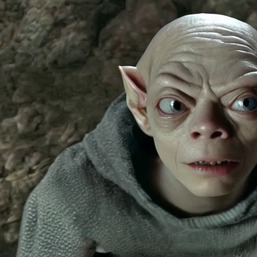 Prompt: emma stone is gollum from lord of the rings, 8k ultra real