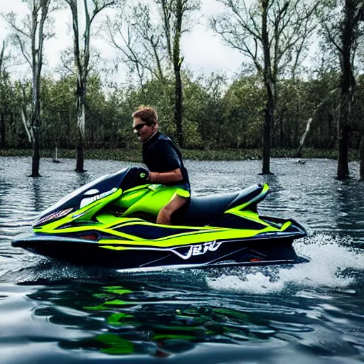 Image similar to a jetski in a swamp