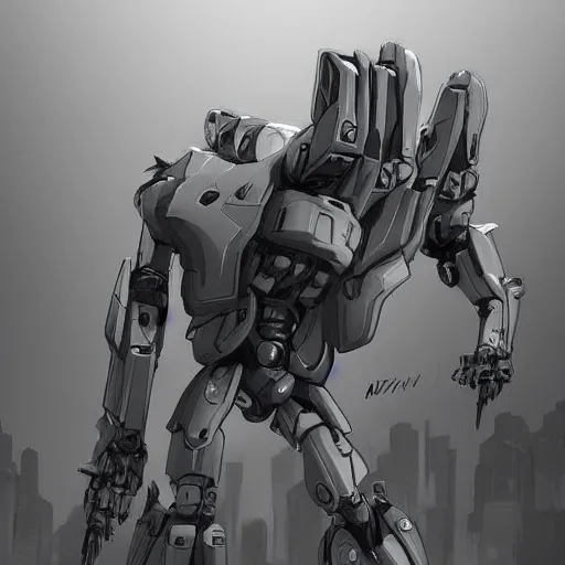 Image similar to mecha thumbnail art, greyscale, by inzvy, josh nizzi science fiction, artstation, pinterest, highly detailed, metal gear solid, adobe photoshop