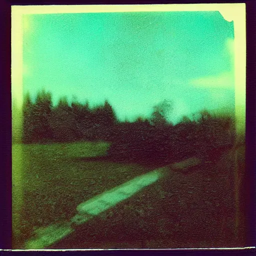 Prompt: polaroid of a dream double exposure