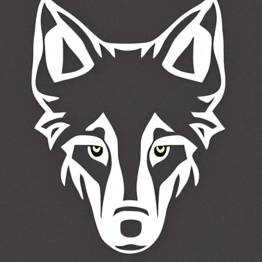 Image similar to stencil on paper detailed vector wolf