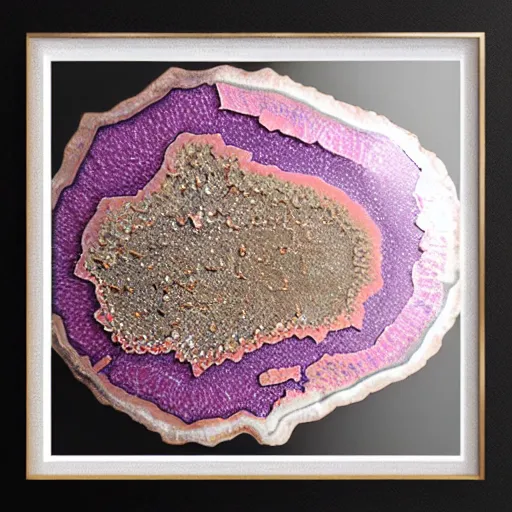 Image similar to light pink and white gold geode style epoxy resin painting no blue beautiful solid colors, edge to edge, full frame, intricate, elegant, highly detailed, smooth, sharp focus, high contrast, dramatic lighting