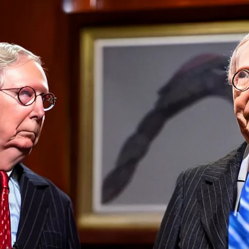 Prompt: mitch mcconnell as a turtle, photo