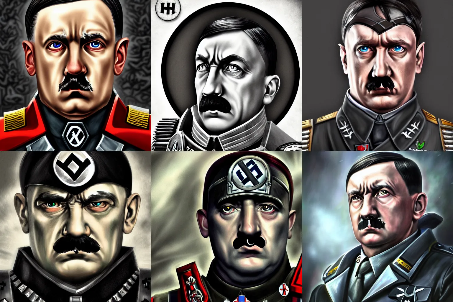 Prompt: Adolf Hitler Warhammer 40k portrait, 4k resolution, highly detailed, artstation, very sharp, epic