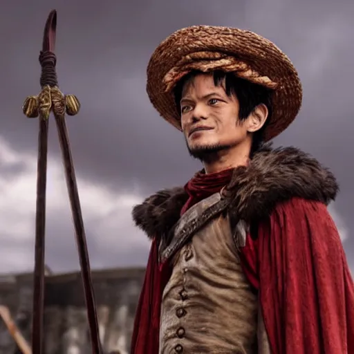 Image similar to luffy in game of thrones