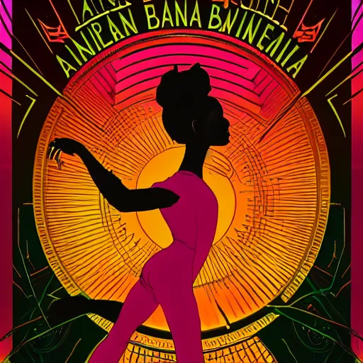 Image similar to a poster of a ballerina an album cover by kilian eng, behance contest winner, afrofuturism, circuitry, artwork, adafruit