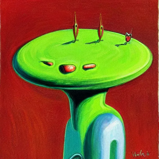 Image similar to alien by wayne thiebaud