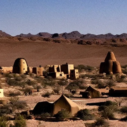 Image similar to a desert village