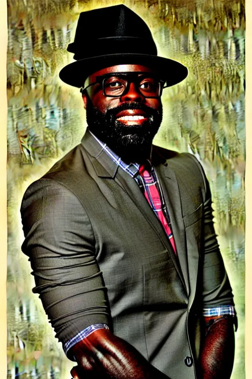 Prompt: portrait of black thought from the roots by gil elvgren and norman rockwell and rob gonsalves and hajime sorayama, hyperrealistic, high detail, ultra detailed, highly detailed face, ruffled fabric